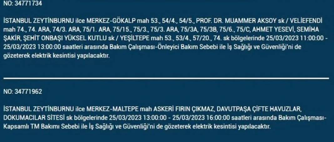 İstanbullular dikkat! Yarın bu ilçelerde elektrikler kesilecek 1